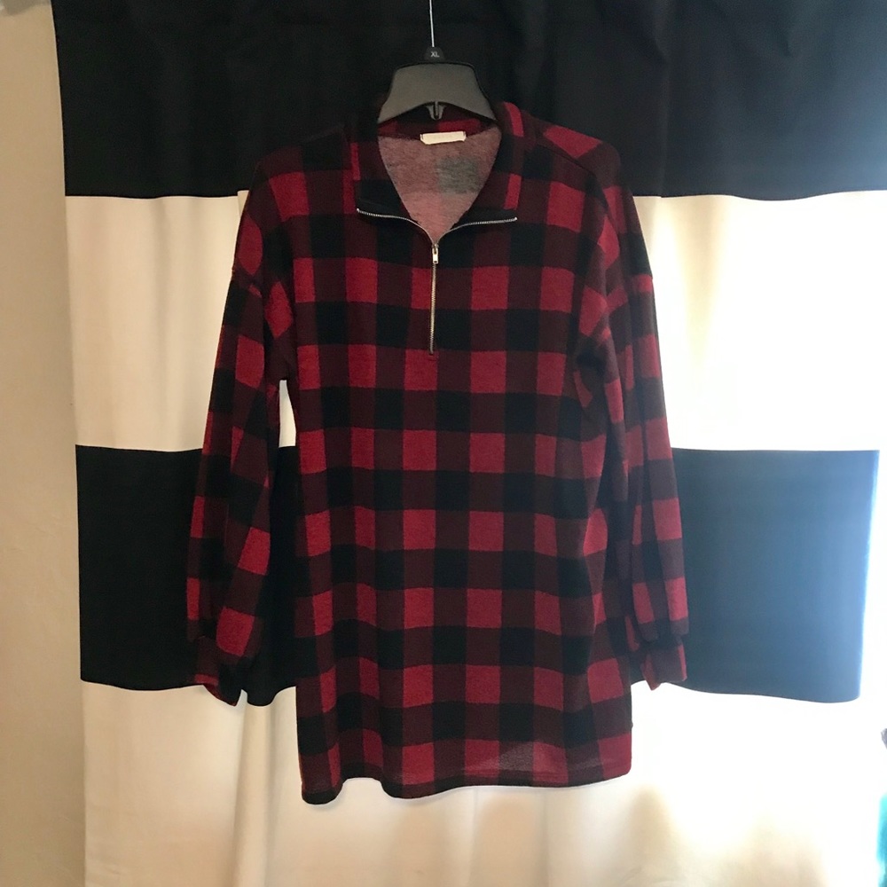 Buffalo Plaid Quarter Zip